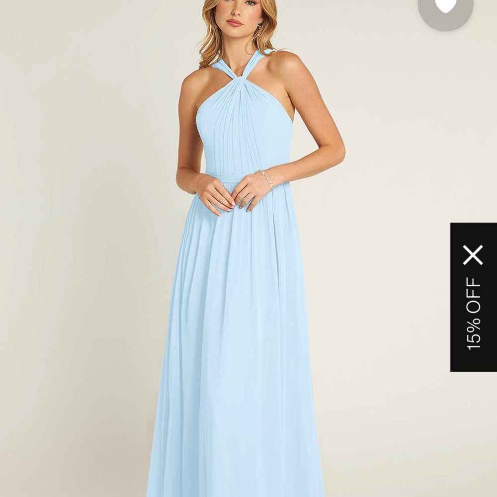 Azazie Jacey Dress Sky Blue size A6
